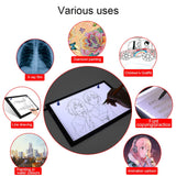 Light Box for Tracing-A4 Portable Light box ,Ultra-Thin Light Board ,Light Pad Tracer with 2 Magnets,Stepless Dimmable Light Table for Artists Drawing,Diamond Painting,X-ray View (2 Magnets Included)