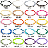 GENGMEI 120Pcs 18" Waxed Necklace Cord Handmade Bracelet Pendant Rope DIY Jewelry Making Accessories with Lobster Clasps Extended Chain