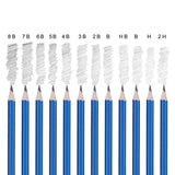 ZZWOND Drawing Pencils for Artists,72 Piece Kit Sketch Pencils and Colored Pencils Art Set - Ideal Gift for Beginners & Pro Artists Drawing Art, Sketching, Shading & Colouring