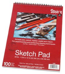 Darice Studio 71 Sketch Pad, 9 x 12 inches, 100 Sheets