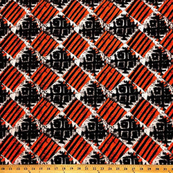 African Print Fabric Checked Cotton Print 44'' wide Sold By The Yard (90109-1)