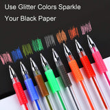 Glitter Gel Pens Set 80 Colors Gel Markers Pen for Adult Coloring Book Doodling Crafting Scrapbooking DIY Greeting Cards Drawing Painting Art Project