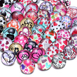 20 PCS Snap Jewelry Charms Glass Snap Button Set Fancy DIY Accessories for Crafts Sewing Arcade Women (HM070)