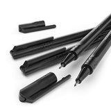 ARTEZA Fineliner Fine Point Pens, Fine Tip Markers, Black Color (0.4 mm Tips, Set of 12)