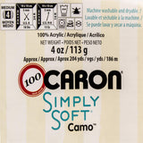 Caron (3 Pack Simply Soft Camo 100% Acrylic Soft Snow Camo White Silver Gray Blend Yarn for Knitting Crocheting Medium #4
