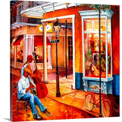 Jazz on Royal Street Canvas Wall Art Print, 24"x24"x1.25"