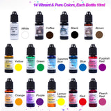LET'S RESIN Alcohol Ink Set - 14 Vibrant Colors High Concentrated Alcohol-Based Ink, Great for Resin Petri Dish Making, Epoxy Resin Painting, Alcohol Ink Art(Each 0.35oz, 18 Bottles in Total)