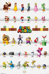 Nintendo - Super Mario Characters Video Game Poster