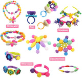 Pop Beads - 700+pcs Pop Beads DIY Jewelry Making Kit for Girls Arts and Crafts for Toddler Beads for Jewelry Making, Kids Pop Snap Beads Necklace Bracelet and Ring Creativity DIY Set for Age 3 4 5 6 7