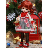 Children's Creative Toys 1/6 BJD Doll Full Set 26Cm 10Inch 19 Jointed Dolls + Wig + Skirt + Makeup + Shoes + Socks + Accessories,Fashion Dolls Christmas Best Gift