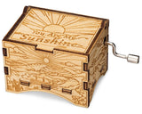TheLaser'sEdge, You are My Sunshine, Personalizable Music Box, Laser Engraved Birch Wood (Artistic Standard)