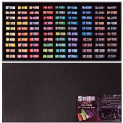 SoHo Urban Artist Soft Pastel Half Stick Pastel Set for Artists with Deluxe Travel Storage Box High Light Fastness Perfect for Layering and Blending - [Set of 90 - Assorted Colors]