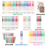 Gel Pens, Shuttle Art 120 Pack Gel Pen Set 60 Colored Gel Pen with 60 Refills for Adults Coloring Books Drawing Doodling Crafts Scrapbooking Journaling