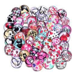 20 PCS Snap Jewelry Charms Glass Snap Button Set Fancy DIY Accessories for Crafts Sewing Arcade Women (HM070)