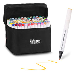 88 Colors Art Markers, Dual Tip Permanent Alcohol Based Markers Art Pens Set with Carrying Case for Adults Coloring Drawing Sketching Illustration Underlining Highlighters Card Making.