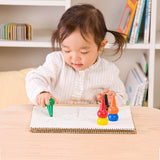 IPPINKA Easy to Hold Toddler Crayons, Stackable and Non-Toxic, Primary Color Set