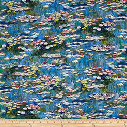 Robert Kaufman Claude Monet Digital Prints Scene Fabric by The Yard, Water