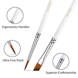 Detail Paint Brush Set - 18 Small Enamel Miniature Brushes for Fine Detailing & Art Painting - Acrylic, Watercolor, Gouache, Oil - Model, Face, Airplane Kits, Warhammer 40k, Rock Painting