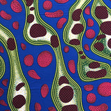 ITY African Print Fabric Stream (13-1) Polyester Lycra Knit Jersey 2 Way Spandex Stretch 58" Wide