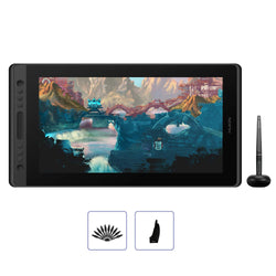 2019 HUION KAMVAS Pro 16 Drawing Tablet with Full Laminated Screen Battery Free Pen Display Graphics Monitor Tablet with 8192 Pressure Sensitivity, Tilt Function, 6 Express Keys and Touch Bar-15.6inch