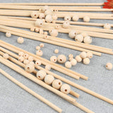 WOWOSS 600 Pieces Natural Wood Beads 6 Sizes Unfinished Round Wooden Loose Beads Wood Spacer Beads Assorted Round Wood Ball for Crafts DIY Jewelry Making Home Decoration - 6/8/10/12/14/16mm