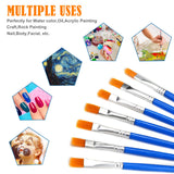 Paint Brushes Set 50 Pcs Kids Nylon Flat Hair Acrylic Small Oil Watercolor Artist Painting Kits Bulk for Children ...