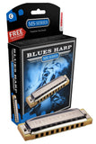 Hohner Blues Harp MS Harmonica - Key of E Bundle with Zip Case, Instructional Manual, and Austin Bazaar Polishing Cloth