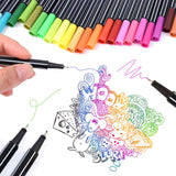 60 Colors Fineliner Pens Set - Fine Tip Pens 0.4mm Colored Fine Point Markers Pen for Writers Adults Coloring Books Drawing Writing Sketching Journal Planner Note Art Projects