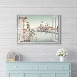 ItalianItalian Cityscape Canvas Wall Art: Venice City View Picture Seaside Country Painting Print for Room (36'' x 24'' x 1 Panel)