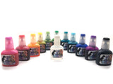 T-Rex Inks Alcohol Ink Set of 12 Jumbo Sized Bottles (.67oz / 20ml) with 11 Vibrant Colors & 1 Clear Blender for Alcohol Ink Art & Epoxy Resin Painting!