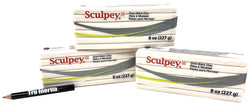 Sculpey III Polymer Clay Oven-Bake Clay Translucent 8 Ounce (Pack of 3) with Tru Inertia Pencil