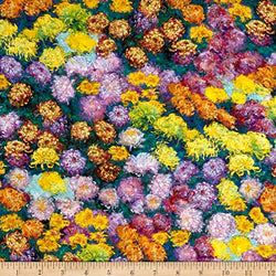 Robert Kaufman Claude Monet Digital Prints Flowers Garden Fabric by The Yard