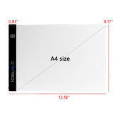 A4 Size Ultra-Thin Portable LED Light Box Tracer LED Artcraft Tracing Light Pad Light Box w 3 Level Brightness for Artists Drawing Sketching Animation and 5D DIY Diamond Painting