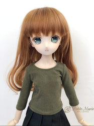 Petite Marie Japan for 1/4 Doll 16 inch 40cm MSD MDD BJD Round Collar Half Sleeve T-Shirt (Khaki)