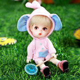 BJD Doll, 1/8 SD Dolls 6 Inch 19 Ball Jointed Doll DIY Toys with Clothes Outfit Shoes Wig Hair Makeup, Surprise Doll Best Gift for Girls