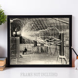 Lone Star Art Nikola Tesla's Lightning Equipment - 11x14 Unframed Print