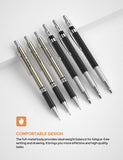 Nicpro 6PCS Mechanical Pencils, 3 PCS Metal Automatic Drafting Pencil 0.5 mm & 0.7 mm & 0.9 mm and 3 PCS 2mm Graphite Lead Holder (2B HB 2H) For Writing,Sketching Drawing,With 12 Tubes Lead Refills