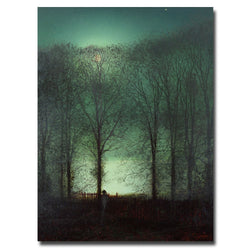 Figure in the Moonlight by John Atkinson Grimshaw, 18x24-Inch Canvas Wall Art