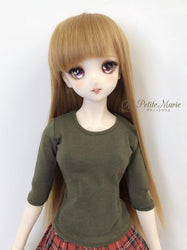 Petite Marie Japan for 1/3 Doll 23 inch 60cm SD DD BJD Round Collar Half Sleeve T-Shirt (Khaki)