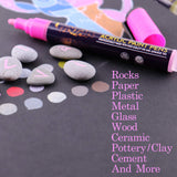 Paint Pens For Rock Painting (14 Acrylic Colors) For Rocks, Ceramic, Glass, Wood, Metal - Works On Most Surfaces, Water Based vibrant And Medium Tip Permanent Paint Markers