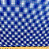 Cotton Printed Polka Dot Fabric 45" Wide 100% Cotton By The Yard Blue