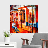 Jazz on Royal Street Canvas Wall Art Print, 24"x24"x1.25"