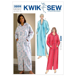 Kwik Sew K3209 Robes Sewing Pattern, Size XS-S-M-L-XL