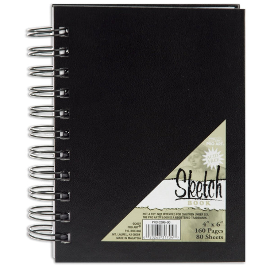 Pro-Art Spiral Sketch Book 4x6": 80 Sheets