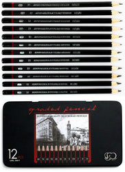 Professional Sketch and Drawing pencils set,Art Pencil(8B-2H). (12-Count)