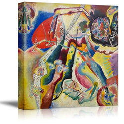 wall26 - Bild mit rotem Fleck by Wassily Kandinsky - Canvas Print Wall Art Famous Painting Reproduction - 24" x 24"