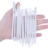 BronaGrand Set of 14 Mini Plastic Crafts Clay Modeling Tool for Shaping and Sculpting (White)