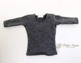 Petite Marie Japan for 1/3 Doll 23 inch 60cm SD DD BJD Round Collar Half Sleeve T-Shirt (Charcoal Gray)