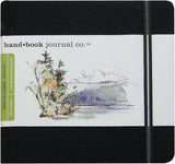Travelogue Drawing Book, Square 5-1/2 x 5-1/2, Ivory Black Artist Journal