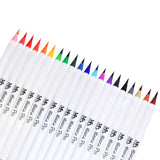 MozArt Supplies Brush Pens Set - 20 Colors - Soft Real Brush Tip Marker Pens, Durable, Premium Grade Markers - Create Watercolor Effects - Ideal for Adult Coloring Books, Manga, Comic, Calligraphy